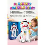 Uzaktan Kumandalı 27 Fonksiyonlu Sesli Işıklı Sensörlü Programlanabilir Yürüyebilen Oyuncak Robot KIRMIZI