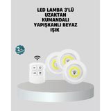Uzaktan Kumandalı 3 Lü Ayarlanabilir Spot Led Işık Seti