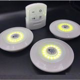 Uzaktan Kumandalı 3lü LED Lamba Kablosuz Pilli Işıldak Mutfak Rafı Işığı Dolap Altı Işığı - Beyaz