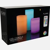 Uzaktan Kumandalı 3'lü Led Mum Seti
