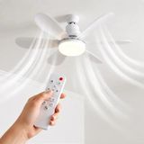 Uzaktan Kumandalı 40W Tavan Tipi Fan, 3 Kademeli Hız ve LED Aydınlatma