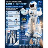 Uzaktan Kumandalı Akıllı Robot El Sensörlü Programlanabilir Işıklı Sesli Robot Oyuncak