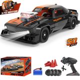 Uzaktan Kumandalı Araba 1:16 4x4 Şarjlı Drift Araba 50 Km/S Hız, ESP Stabilizasyon, Işıklı, 2'si 1 Arada Drift ve Off Road, Yedek Lastik ve Duba Setli RC Oyuncak Araba +14 Yaş