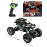 Uzaktan Kumandalı Araba 4x4 Rock Crawler Off Road Şarjlı Işıklı Jeep Özel Batarya - Yeşil