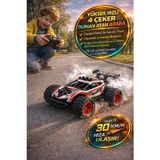 Uzaktan Kumandalı Araba 4X4 Şarjlı 30 Km Hızlı Dumanlı Off Road Rc Araba 1:18 2.4Ghz