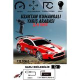 Uzaktan Kumandalı Araba Yarış Rally Full Fonksiyon Şarj Edilebilir 32CM Uzunluk 2.4 Ghz Kırmızı - Beyaz - Kırmızı