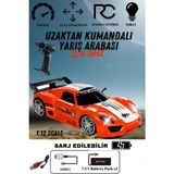 Uzaktan Kumandalı Araba Yarış Rally Full Fonksiyon Şarj Edilebilir (Buyuk Boy) 32CM Uzunluk 2.4 Ghz Turuncu
