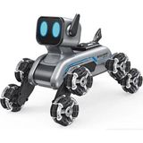Uzaktan Kumandalı Bilekten Kontrol 8 Teker Buharlı Şarjlı 2.4g Rc Köpek Robot Araba Çocuk Oyun