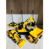 Uzaktan Kumandalı Buldozer Kamyon Ekskavatör İş Makinaları Seti 3Lü