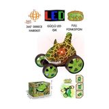 Uzaktan Kumandalı Dinozor Araba 360° Hareketli, Pilli,ışıklı, Drift Atan Full Fonksiyon, Ön Tekerlekleri Akrobat Dönebilen Araba (Yeşil) - 01-Mavi