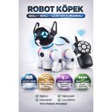 Uzaktan Kumandalı Eğitici Interaktif Akıllı Robot Köpek 3+ Yaş İçin Şarjlı Beyaz Plastik Tasarım