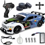 Uzaktan Kumandalı Full Fonksiyon 2.4g Şarjlı 1:16 4x4 Drift Araba, Işıklı ve Buharlı Rc Drift Stunt Yarış Arabası, Yedek Drift Lastikli, USB Şarj Kabl - Çok Renkli