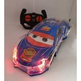 Uzaktan Kumandalı Full Fonksiyon Araba Süper Kaplama Disko Işıklı Cars Oto Şimşek Mcqueen 24 cm - Mavi