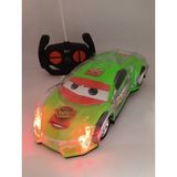 Uzaktan Kumandalı Full Fonksiyon Araba Süper Kaplama Disko Işıklı Cars Oto Şimşek Mcqueen 24 cm - Yeşil