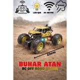 Uzaktan Kumandalı Full Fonksiyon Şarjlı LED Işıklı Buhar Atan Rc Off Road Rock Crawler Araba 22CM - Gold