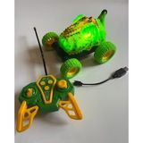 Uzaktan Kumandalı Işıklı Akrobat Şarjlı Araba 15X12 Cm Yeşil Renkli