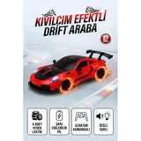 Uzaktan Kumandalı Kıvılcım Efekt Porsche Drift Yarış Arabası 4 Adet Yedek Lastik 26 Cm Sesli Oyuncak