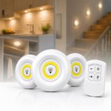 Uzaktan Kumandalı LED Lamba 3’lü Set – Dokunmatik Dolap İçi & Merdiven Aydınlatma Lambası – Ayarlanabilir Parlaklık, 30 Dakika Otomatik Kapanma – AAA Pil ile Çalışır – Pil Hariç