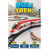 Uzaktan Kumandalı Mıknatıs Bağlantılı Hızlı Tren Seti - 49 Parça Sesli ve Işıklı 264 cm Raylı