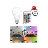Uzaktan Kumandali Renk Degistiren Tasaruf Ampul Rgb 9W Beyaz Dahil 16 Renkli