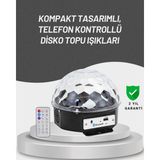 Uzaktan Kumandalı Rgb LED Disko Topu Bluetooth Hoparlörlü - TK002M-6VNI78 - Çok Renkli