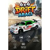 Uzaktan Kumandalı Şarjlı 4X4 Drift Arabası 1:16 Işıklı Buhar Efektli Rc Yarış Arabası