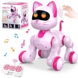 Uzaktan Kumandalı Şarjlı Akıllı Kedi - Interaktif, Eğitici Işıklı Müzikli Ve Dansçı Robot Oyuncak Pembe