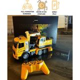 Uzaktan Kumandalı Şarjlı Metal İş Makinesi Oyuncak Seti – 1:12 Ölçekli Kepçe, Tır, Ekskavatör, İtfaiye, Beton Mikseri, Vinç Modelleri Metal Alaşım Sarı-Yeşil-Turuncu-Kırmızı