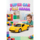 Uzaktan Kumandalı Süper Araba 1:18 Ölçekli 4 Fonksiyonlu Radyo Kontrol Sistemli Oyuncak Araba SARI