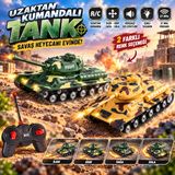 Uzaktan Kumandalı Tank Oyuncak Yeşil Kamuflaj 27 MHz | Işıklı Tasarım, Gerçekçi Ses Efektleri