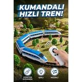 Uzaktan Kumandalı Tren Seti 30 Parça Sesli ve Işıklı Büyük Boy Raylı Hızlı Tren Oyuncak