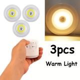 Uzaktan Kumandalı Yapışkanlı 3'lü LED Spot Lamba - Çok Renkli