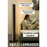 Uzaktan Ses ve Telefon Kontrollü Akıllı Led Ahşap Lambader,Dikey Aydınlatma ,Zemin Işığı