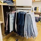 Uzatılabilir Dolap Çubuğu Elbise Kurutma Rafı - Ayarlanabilir Çekme Askı Rayı 30-80 cm, Mont ve Pantolon için Gardırop Düzenleyici, Yerden Tasarruflu Dolap Çözümü (19,7 inç)