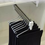 Uzatılabilir Elbise Askısı - Ayarlanabilir Sürgülü Dolap Çubuğu 30-60 cm, Pantolon ve Montlar için Çekmece Dolap Düzenleyici, Yerden Tasarruflu Askı Rafı, Küçük Dolaplar için Mükemmel (Renk: 450 MM