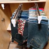 Uzatılabilir Gardırop Pull-Out Pantolon Rafı - Ayarlanabilir 30-80 cm Elbise Rayı, 201 Çelik Kaplama Sürgülü Çubuk, 2 Raylı, Dolap Organizasyonu için Yerden Tasarruf Askısı