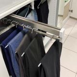 Uzatılabilir Sürgülü Dolap Dolap Çubuğu - Ayarlanabilir Elbise Askısı Rayı, Yerden Tasarruflu Düzenleyici Raf, Çekme Tasarımı, 25 Kg'a Kadar Tutar, Verimli Dolap Depolama için İdeal (800 mm/31,5 inç)