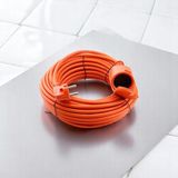 Uzatma Kablosu 15 Metre 3x2.5 mm Ev Tipi Topraklı Cca Kablolu Tekli Grup Fiş Priz Kapaklı Monofaze - Çok Renkli - Standart