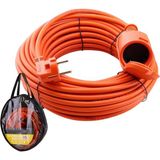 Uzatma Kablosu 20 Metre 3x2.5 mm Cca Tekli Grup Fiş Priz Kapaklı Monofaze Ev Tipi Topraklı Kablolu - Çok Renkli - Standart