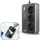 Uzatma Kablosu Li 2.1A 3 USB Priz ve 2500W 3lü Metre 10A Korumalı 2 Termal Akım Isıya Dayanıklı Yeni