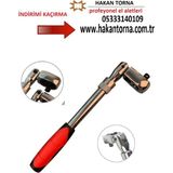 Uzatmalı 1/4 Mafsallı Cırcır Kolu, 72 Dişli, Dayanıklı ve Çok Amaçlı - Antrasit - Seçenek 1