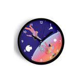 Uzay - Astronot - Astronomi Temalı Çocuk Odası Modern Duvar Saati - 30cm - Önü Camlı Siyah Kasa, JH0044S30SKP