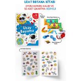 Uzay Boyama Kitabı - Oyun Hamuru, Oyuncak ve Çıkartma Hediyeli / 3 Yaş+