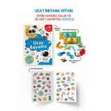 Uzay Boyama Kitabı - Oyun Hamuru, Oyuncak ve Çıkartma Hediyeli