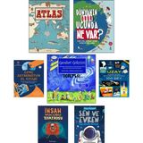 Uzay Hakkında Bilmen Gereken 100 Şey + Genç Astronotun El Kitabı + Atlas + Dünyanın Öbür Ucunda Ne Var? + Geceleri Gökyüzü + İnsan Vücudu Tiyatrosu + Sen ve Evren / 7 Kitap Set