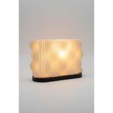 UZAY HOME DESIGN Hierapolis Serenity Dalga Formlu Dekoratif Masa Lambası – 3D Baskı Modern LED Aydınlatma, USB Bağlantılı, 24×22×19 cm