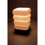 UZAY HOME DESIGN Pamukkale Traverten Işıltısı Dekoratif Masa Lambası – 3D Baskı LED Gece Lambası, USB ile Çalışan Modern Aydınlatma, 14×14×23 cm