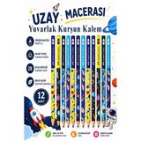Uzay Macerası Kurşun Kalem 12 Adet Faber Castell Yuvarlak Gövdeli Siyah Kurşun Kalem Yumuşak Yazım Kolay Tutuş Kaliteli Okul