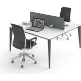 Uzay Ofis Lotus 2 Kişilik 140 cm Beyaz Antrasit Çoklu Çalışma Masası