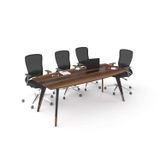Uzay Ofis Royal Toplantı Masası - Barok - Siyah (220cm)